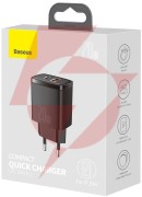 Ładowarka sieciowa baseus compact quick charger ccxj-b01 20w 1x usb-a 1x usb-c pd 3.0 qc 3.0 czarna