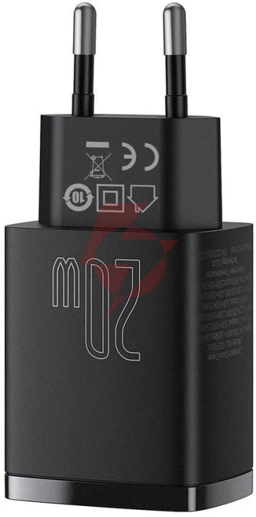 Ładowarka sieciowa baseus compact quick charger ccxj-b01 20w 1x usb-a 1x usb-c pd 3.0 qc 3.0 czarna
