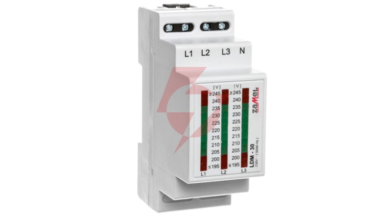 Wskaźnik napięcia modułowy 3-fazowy L1-N/L2-N/L3-N 195-245V LDM-30 EXT10000031