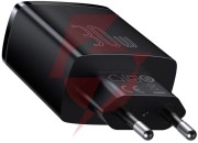 Ładowarka sieciowa baseus compact quick charger ccxj-e01 30w 2x usb-a 1x usb-c pd 3.0 qc 3.0 czarna