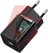 Ładowarka sieciowa baseus super si quick charger 1c ccsup-j01 30w 1x usb-c pd 3.0 qc 3.0 czarna