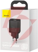 Ładowarka sieciowa baseus super si quick charger 1c ccsup-j01 30w 1x usb-c pd 3.0 qc 3.0 czarna