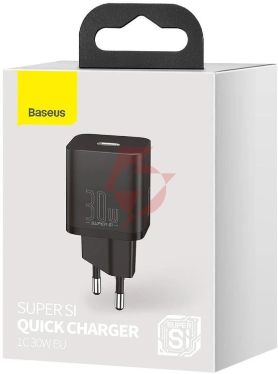 Ładowarka sieciowa baseus super si quick charger 1c ccsup-j01 30w 1x usb-c pd 3.0 qc 3.0 czarna