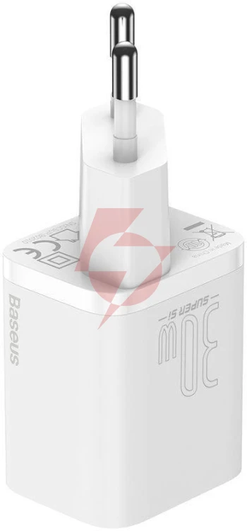 Ładowarka sieciowa baseus super si quick charger 1c ccsup-j02 30w 1x usb-c pd 3.0 qc 3.0 biała