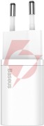 Ładowarka sieciowa baseus super si quick charger 1c ccsup-j02 30w 1x usb-c pd 3.0 qc 3.0 biała