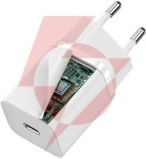 Ładowarka sieciowa baseus super si quick charger 1c ccsup-j02 30w 1x usb-c pd 3.0 qc 3.0 biała