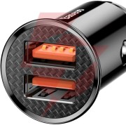 Ładowarka samochodowa baseus circular ccall-yd01 30w 5a 2x usb-a qc 3.0