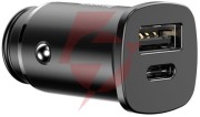 Ładowarka samochodowa baseus square ccall-as01 30w 5a 1x usb-a 1x usb-c qc 4.0+
