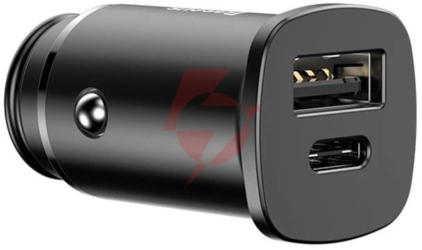 Ładowarka samochodowa baseus square ccall-as01 30w 5a 1x usb-a 1x usb-c qc 4.0+