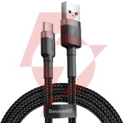 Kabel usb-a / usb-c baseus cafule catklf-bg1 100cm 3a qc 3.0 czarno-szary w nylonowym oplocie