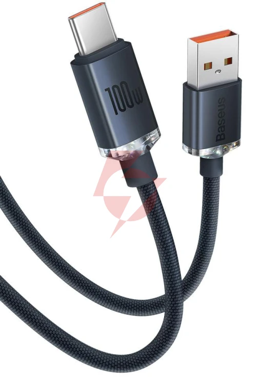 Kabel usb-a / usb-c baseus crystal cajy000401 120cm 100w 6a qc 3.0 w oplocie premium