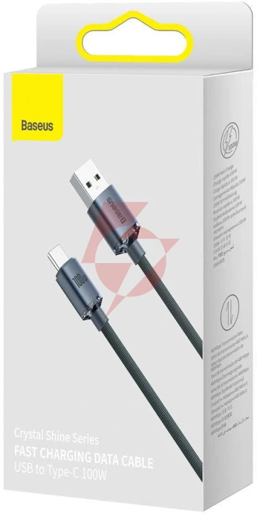 Kabel usb-a / usb-c baseus crystal cajy000401 120cm 100w 6a qc 3.0 w oplocie premium