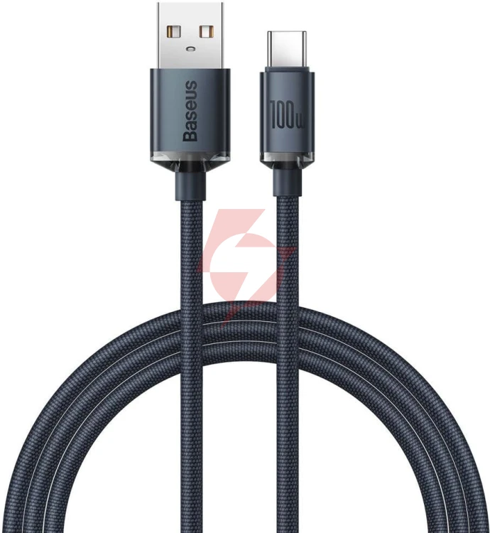 Kabel usb-a / usb-c baseus crystal cajy000401 120cm 100w 6a qc 3.0 w oplocie premium