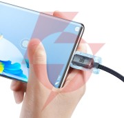 Kabel usb-a / usb-c baseus crystal cajy000401 120cm 100w 6a qc 3.0 w oplocie premium