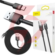 Kabel usb-a / usb-c baseus cafule catklf-cg1 200cm 2a qc 3.0 czarno-szary w nylonowym oplocie