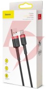 Kabel usb-a / usb-c baseus cafule catklf-u91 300cm 2a qc 3.0 czarno-czerwony w oplocie