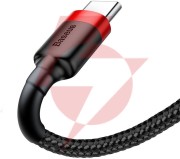 Kabel usb-a / usb-c baseus cafule catklf-u91 300cm 2a qc 3.0 czarno-czerwony w oplocie
