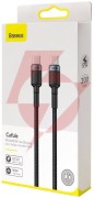 Kabel usb-c / usb-c baseus cafule catklf-alg1 200cm 100w 5a pd 2.0 qc 3.0 czarno-szary w oplocie