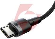 Kabel usb-c / usb-c baseus cafule catklf-alg1 200cm 100w 5a pd 2.0 qc 3.0 czarno-szary w oplocie