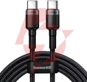 Kabel usb-c / usb-c baseus cafule catklf-alg1 200cm 100w 5a pd 2.0 qc 3.0 czarno-szary w oplocie