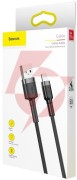 Kabel usb-a / lightning iphone baseus cafule calklf-ag1 50cm apple 2.4a czarno-szary w oplocie