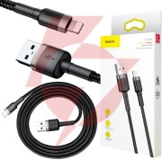 Kabel usb-a / lightning iphone baseus cafule calklf-bg1 100cm apple 2.4a czarno-szary w oplocie
