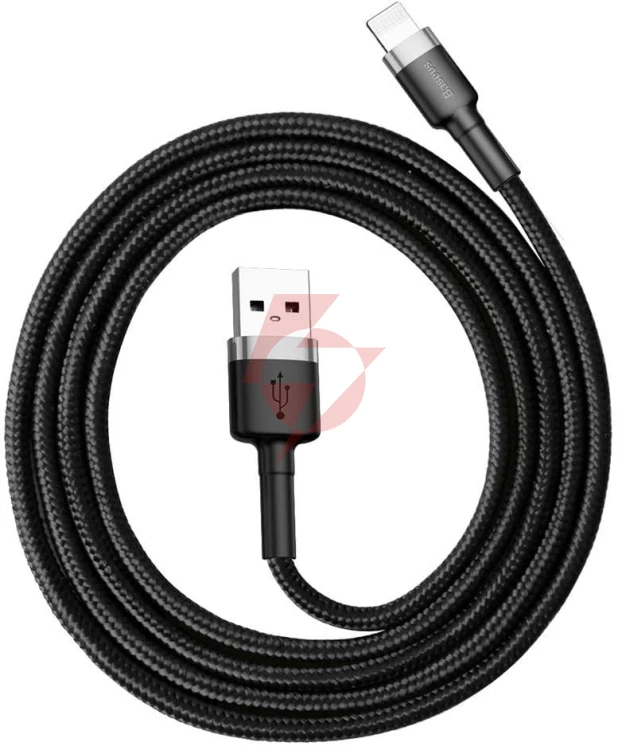 Kabel usb-a / lightning iphone baseus cafule calklf-bg1 100cm apple 2.4a czarno-szary w oplocie