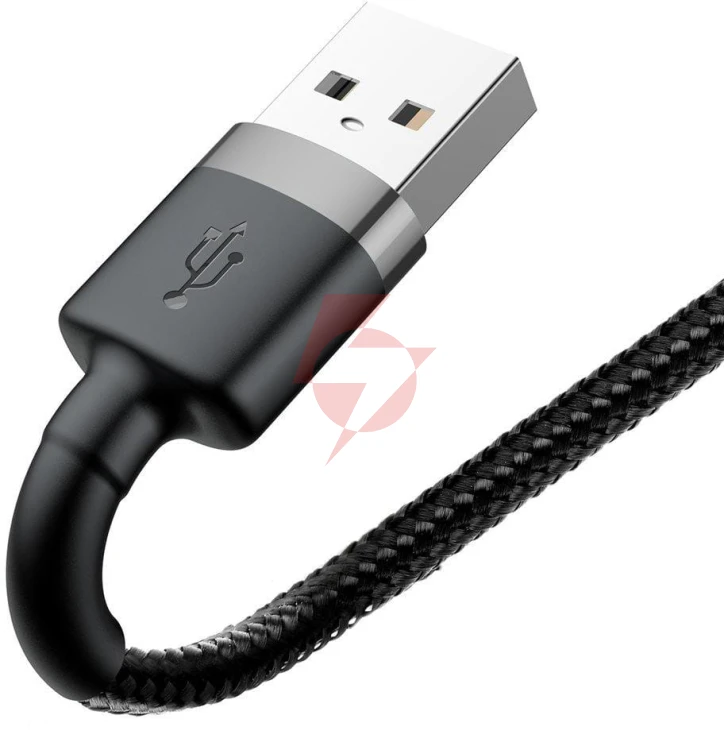 Kabel usb-a / lightning iphone baseus cafule calklf-bg1 100cm apple 2.4a czarno-szary w oplocie