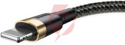 Kabel usb-a / lightning iphone baseus cafule calklf-bv1 100cm apple 2.4a czarno-złoty w oplocie