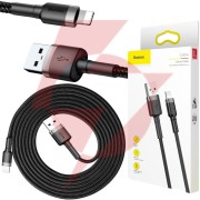 Kabel usb-a / lightning iphone baseus cafule calklf-cg1 200cm apple 1.5a czarno-szary w oplocie