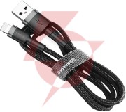Kabel usb-a / lightning iphone baseus cafule calklf-cg1 200cm apple 1.5a czarno-szary w oplocie