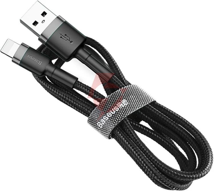 Kabel usb-a / lightning iphone baseus cafule calklf-cg1 200cm apple 1.5a czarno-szary w oplocie