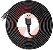 Kabel usb-a / lightning iphone baseus cafule calklf-rg1 300cm apple 2a czarno-szary w oplocie