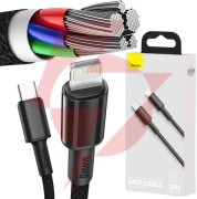Kabel usb-c / lightning iphone baseus cafule catlgd-01 1m 20w pd quick charging czarny w oplocie