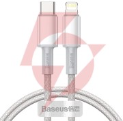 Kabel usb-c / lightning iphone baseus cafule catlgd-02 1m 20w pd quick charging biały w oplocie