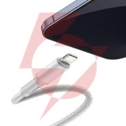 Kabel usb-c / lightning iphone baseus cafule catlgd-02 1m 20w pd quick charging biały w oplocie