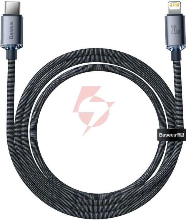 Kabel usb-c / lightning iphone baseus crystal cajy000201 1.2m 20w  oplot premium