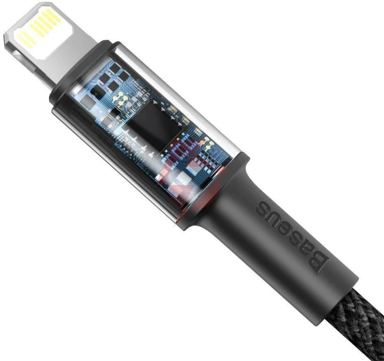Kabel usb-c / lightning iphone baseus cafule catlgd-a01 2m 20w pd quick charging czarny w oplocie