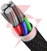 Kabel usb-c / lightning iphone baseus cafule catlgd-a01 2m 20w pd quick charging czarny w oplocie