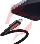Kabel usb-c / lightning iphone baseus cafule catlgd-a01 2m 20w pd quick charging czarny w oplocie