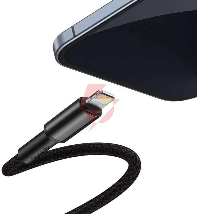 Kabel usb-c / lightning iphone baseus cafule catlgd-a01 2m 20w pd quick charging czarny w oplocie