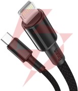 Kabel usb-c / lightning iphone baseus cafule catlgd-a01 2m 20w pd quick charging czarny w oplocie