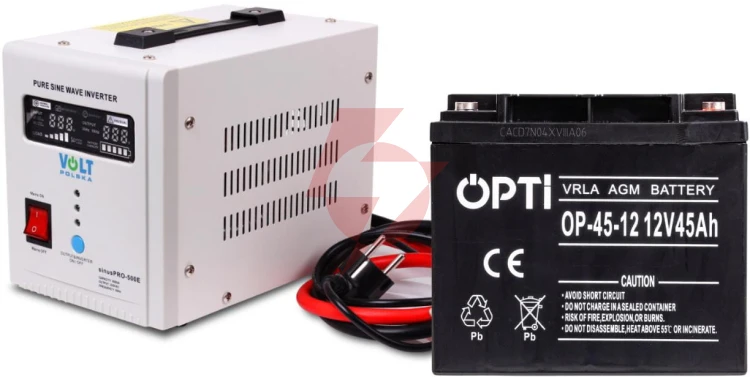 Zestaw do awaryjnego zasilania 45ah 500w