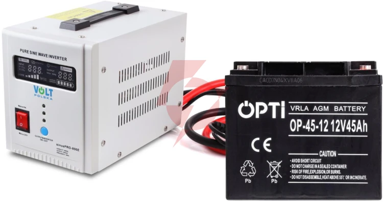 Zestaw do awaryjnego zasilania 45ah 800w