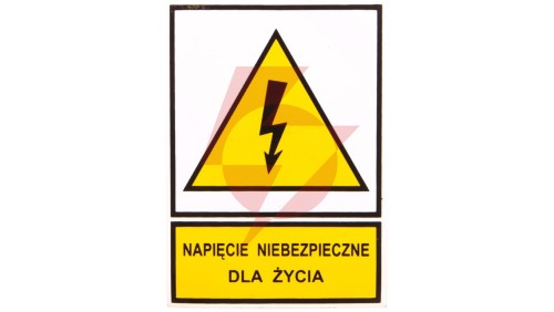 Tabliczka /znak ostrzegawczy/ TZO 52X74S N.N.D.Z. E04TZ-01011110200