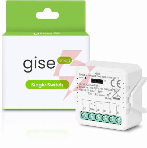 Gise smart pojedynczy moduł przekaźnikowy bezpotencjałowy wifi | tuya | gss-wf-dr