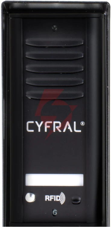 Domofon cyfral cosmo 1-lokatorski kaseta czarna/unifon czarny