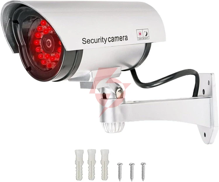 Atrapa kamery tubowej srebrna 30led at-2b-s