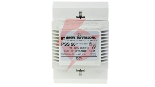Transformator 1-fazowy modułowy bezpieczeństwa PSS 50 230/ 12V 4,0A, na szynę DIN, IP30, Ta 40, 16012-9981