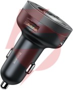 Transmiter fm ładowarka samochodowa baseus enjoy cclh-01 3.4a 2x usb-a jack 3.5mm bt 5.0